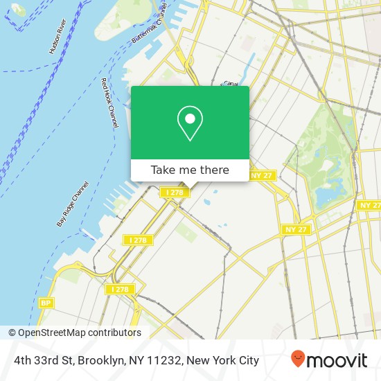 Mapa de 4th 33rd St, Brooklyn, NY 11232