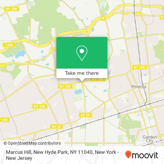 Mapa de Marcus Hill, New Hyde Park, NY 11040
