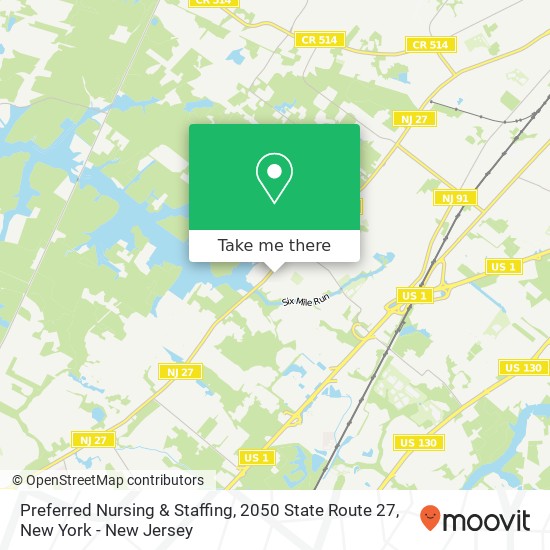 Preferred Nursing & Staffing, 2050 State Route 27 map