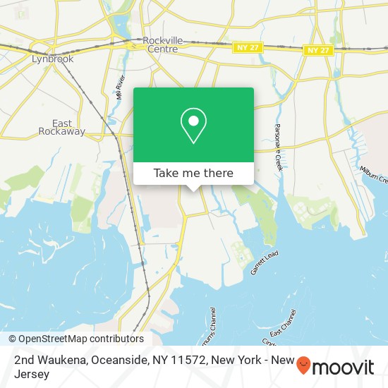 Mapa de 2nd Waukena, Oceanside, NY 11572