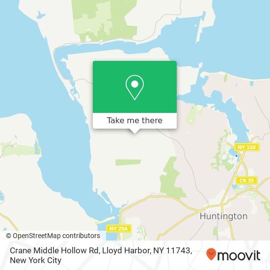 Mapa de Crane Middle Hollow Rd, Lloyd Harbor, NY 11743