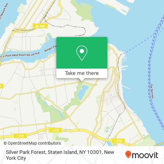 Mapa de Silver Park Forest, Staten Island, NY 10301