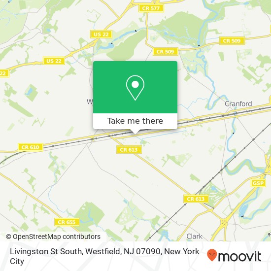 Mapa de Livingston St South, Westfield, NJ 07090