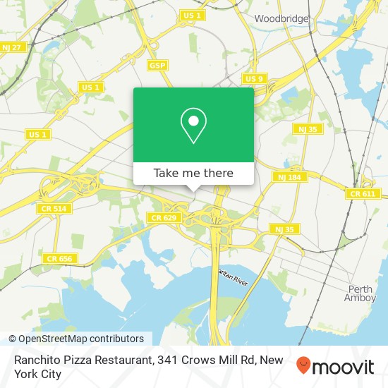 Ranchito Pizza Restaurant, 341 Crows Mill Rd map