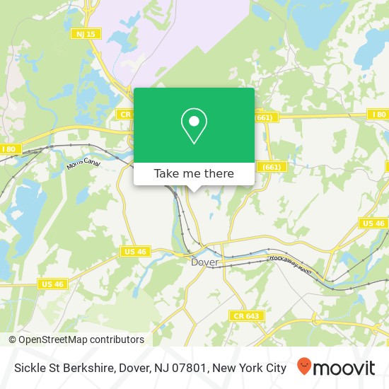 Sickle St Berkshire, Dover, NJ 07801 map