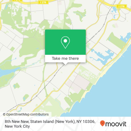 8th New New, Staten Island (New York), NY 10306 map