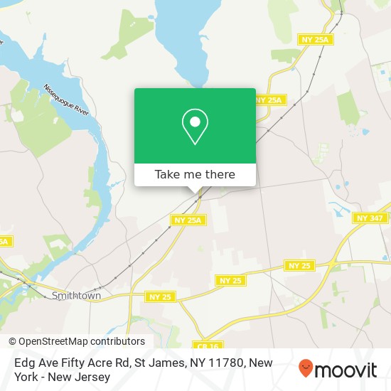 Edg Ave Fifty Acre Rd, St James, NY 11780 map