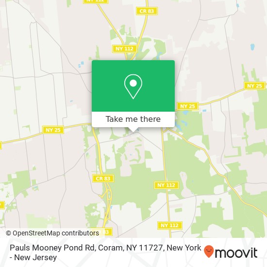 Pauls Mooney Pond Rd, Coram, NY 11727 map