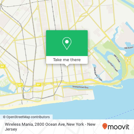 Mapa de Wireless Mania, 2800 Ocean Ave