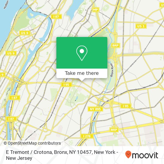 Mapa de E Tremont / Crotona, Bronx, NY 10457