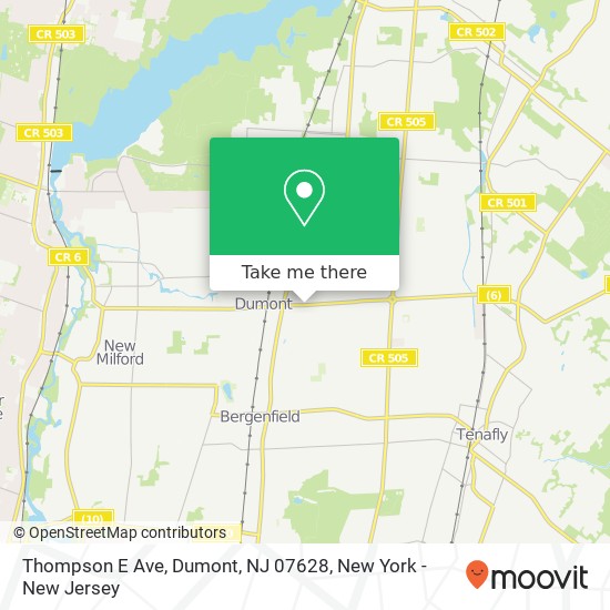 Mapa de Thompson E Ave, Dumont, NJ 07628