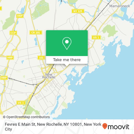 Fevres E Main St, New Rochelle, NY 10801 map