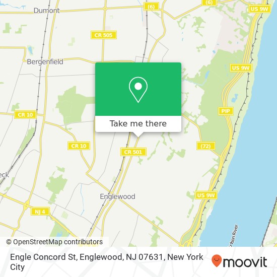 Mapa de Engle Concord St, Englewood, NJ 07631