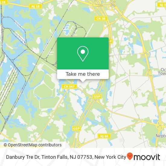 Danbury Tre Dr, Tinton Falls, NJ 07753 map