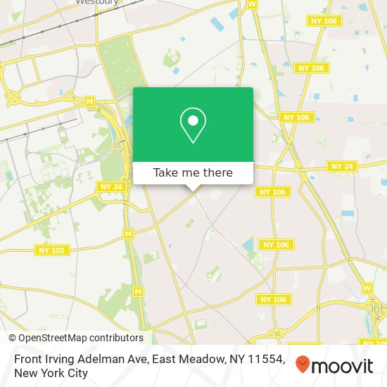 Mapa de Front Irving Adelman Ave, East Meadow, NY 11554