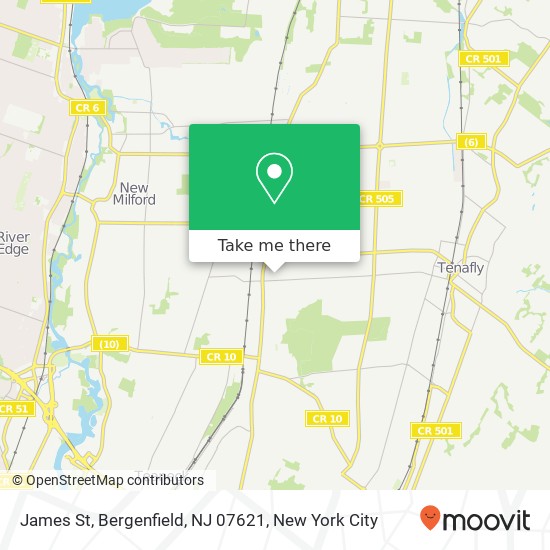 James St, Bergenfield, NJ 07621 map