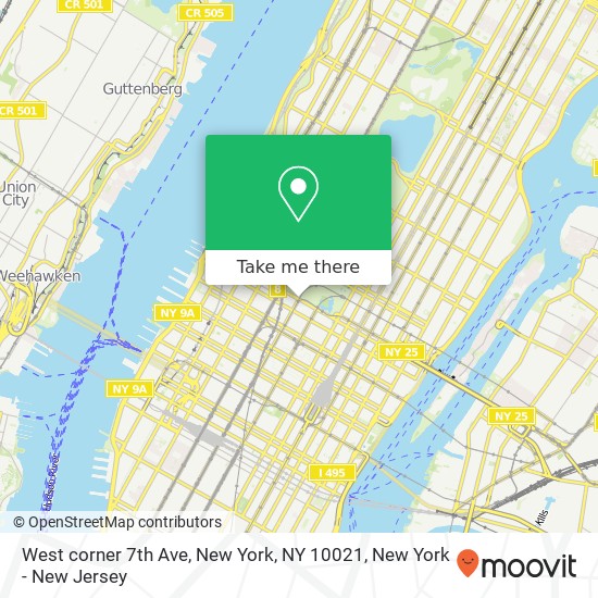 Mapa de West corner 7th Ave, New York, NY 10021