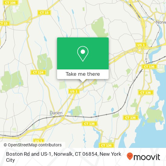 Mapa de Boston Rd and US-1, Norwalk, CT 06854