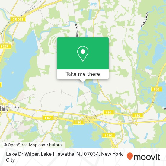 Lake Dr Wilber, Lake Hiawatha, NJ 07034 map