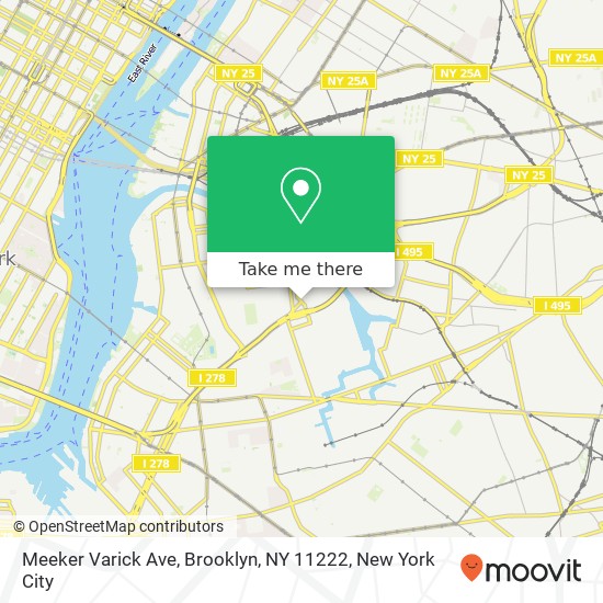 Meeker Varick Ave, Brooklyn, NY 11222 map