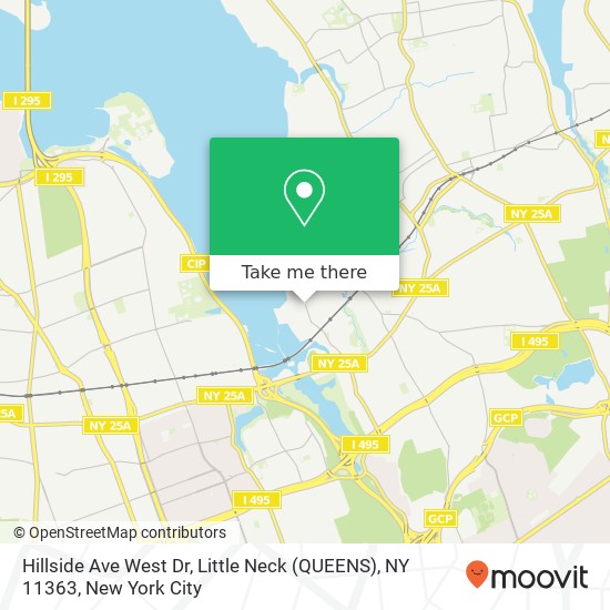 Hillside Ave West Dr, Little Neck (QUEENS), NY 11363 map