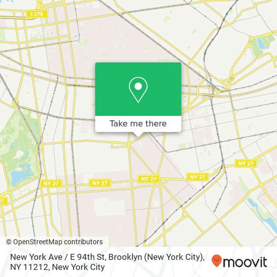 New York Ave / E 94th St, Brooklyn (New York City), NY 11212 map