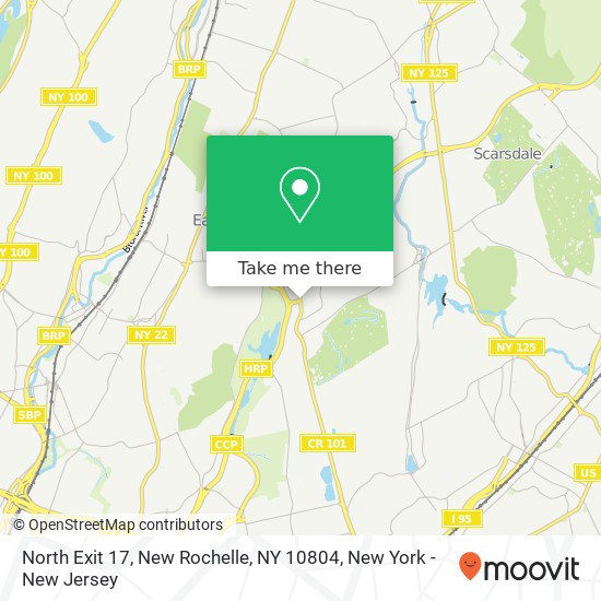 Mapa de North Exit 17, New Rochelle, NY 10804