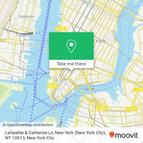 Lafayette & Catherine Ln, New York (New York City), NY 10013 map