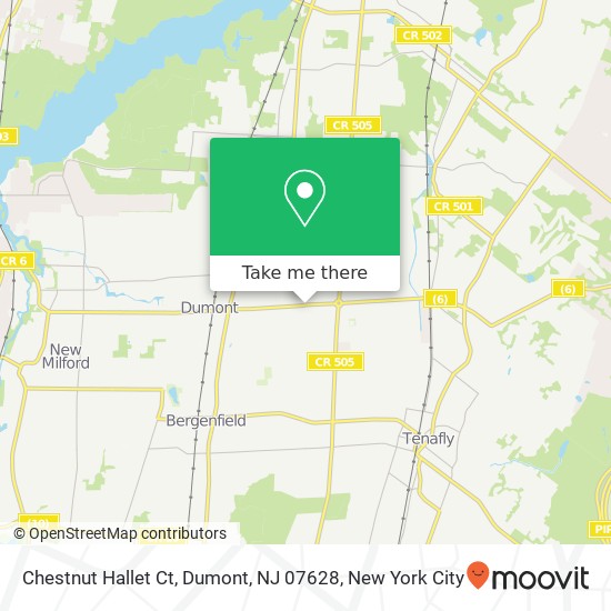 Mapa de Chestnut Hallet Ct, Dumont, NJ 07628