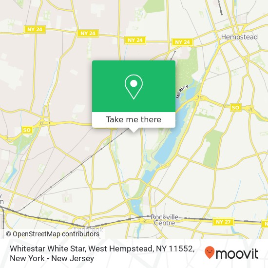 Mapa de Whitestar White Star, West Hempstead, NY 11552