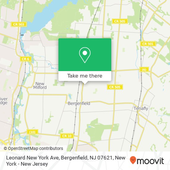 Leonard New York Ave, Bergenfield, NJ 07621 map