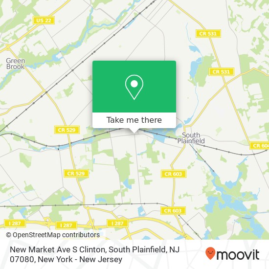 Mapa de New Market Ave S Clinton, South Plainfield, NJ 07080