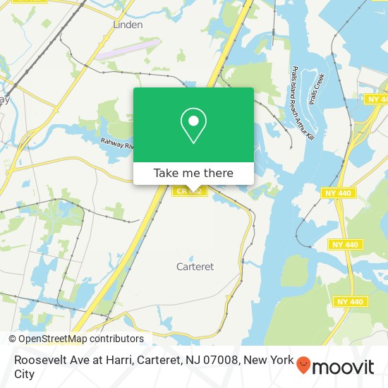 Mapa de Roosevelt Ave at Harri, Carteret, NJ 07008