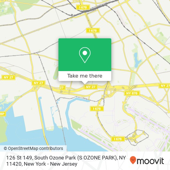 Mapa de 126 St 149, South Ozone Park (S OZONE PARK), NY 11420
