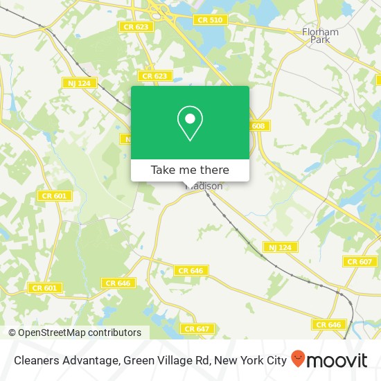 Mapa de Cleaners Advantage, Green Village Rd