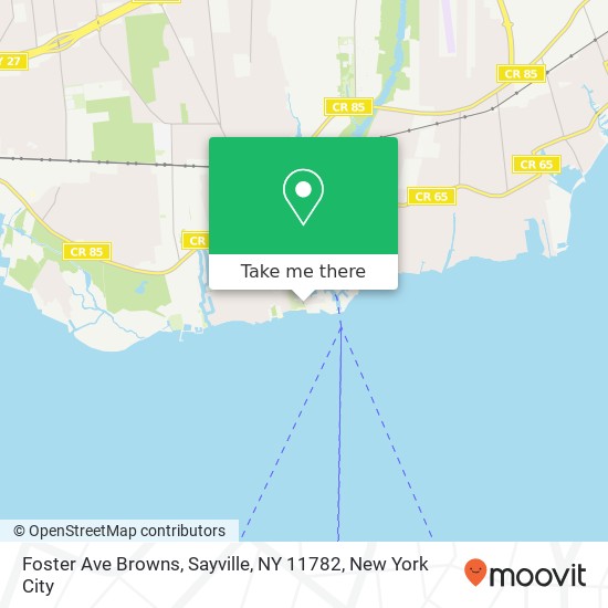 Mapa de Foster Ave Browns, Sayville, NY 11782