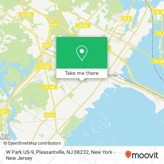 Mapa de W Park US-9, Pleasantville, NJ 08232