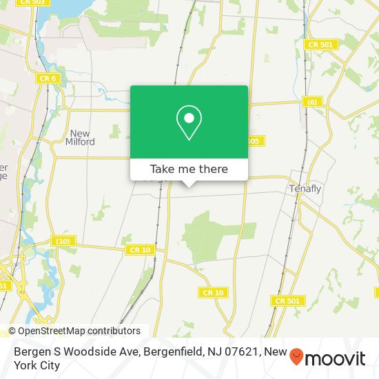 Bergen S Woodside Ave, Bergenfield, NJ 07621 map