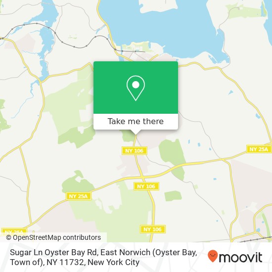 Sugar Ln Oyster Bay Rd, East Norwich (Oyster Bay, Town of), NY 11732 map