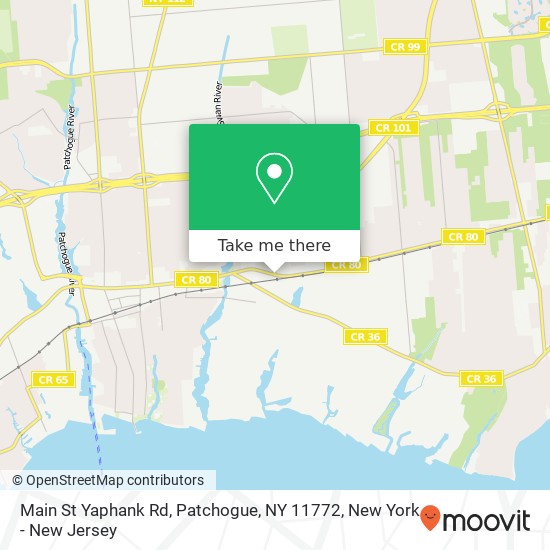 Mapa de Main St Yaphank Rd, Patchogue, NY 11772