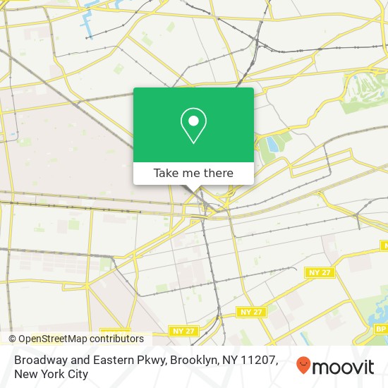 Mapa de Broadway and Eastern Pkwy, Brooklyn, NY 11207