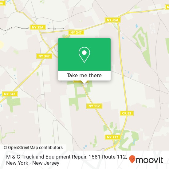 M & G Truck and Equipment Repair, 1581 Route 112 map