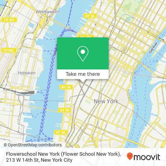 Mapa de Flowerschool New York (Flower School New York), 213 W 14th St