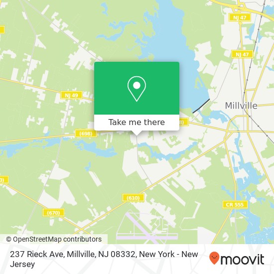 Mapa de 237 Rieck Ave, Millville, NJ 08332
