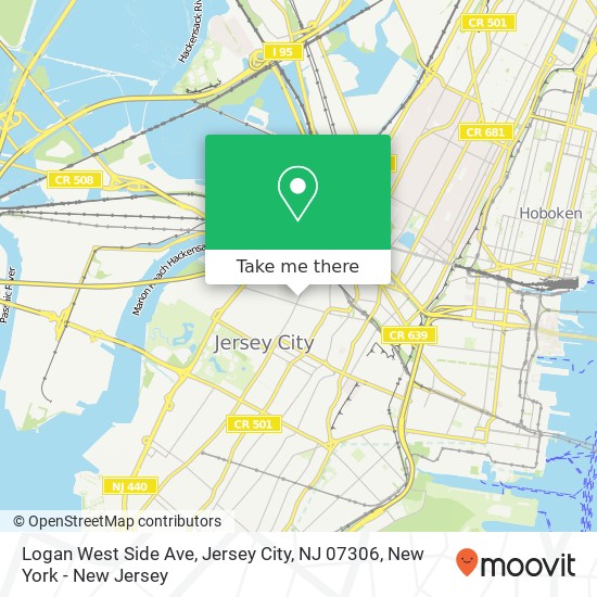 Logan West Side Ave, Jersey City, NJ 07306 map
