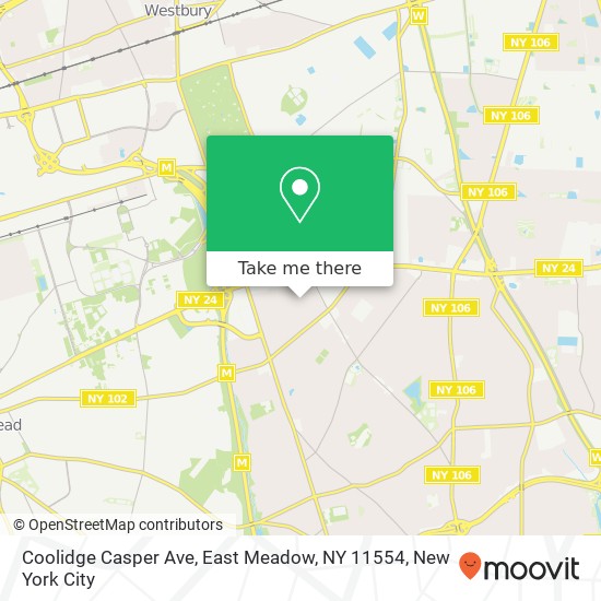 Mapa de Coolidge Casper Ave, East Meadow, NY 11554