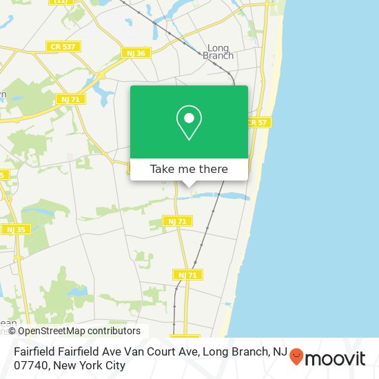 Fairfield Fairfield Ave Van Court Ave, Long Branch, NJ 07740 map