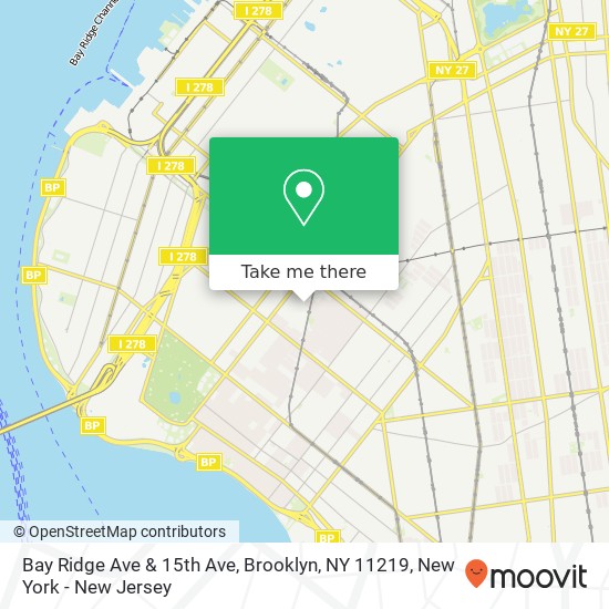 Mapa de Bay Ridge Ave & 15th Ave, Brooklyn, NY 11219