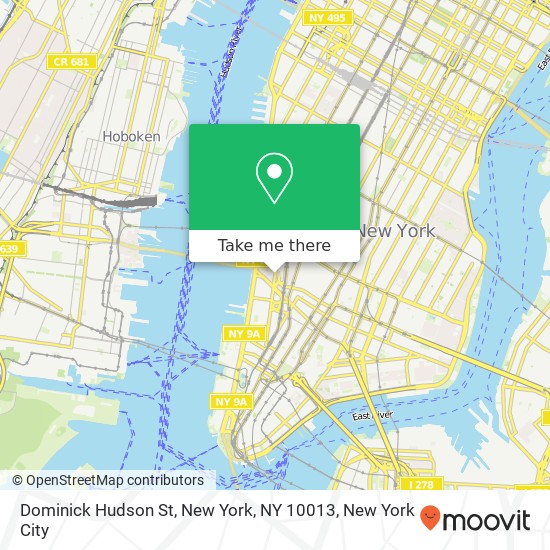 Dominick Hudson St, New York, NY 10013 map