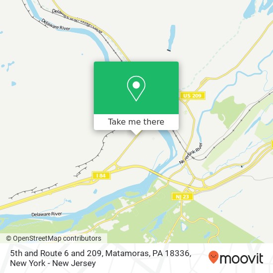 Mapa de 5th and Route 6 and 209, Matamoras, PA 18336
